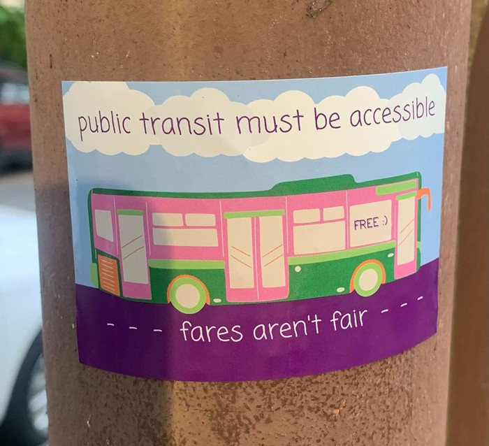 Seattle Sticker Patrol: Free Public Transit!